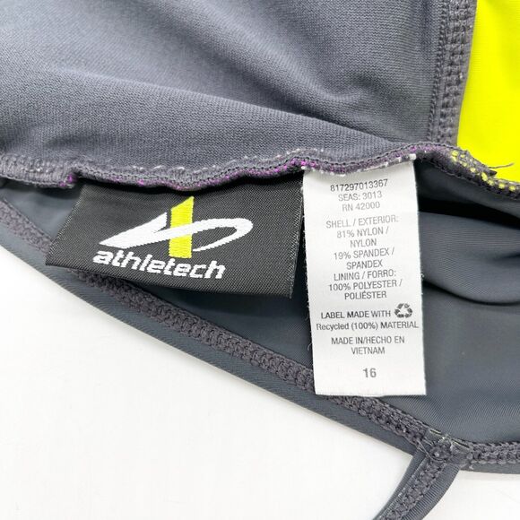 Athletech One Piece Swimsuit Womens 16 Colorblock Full Coverage Sporty Beachy - Picture 9 of 10